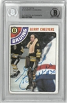 Gerry Cheevers Autographed 1978/79 Topps