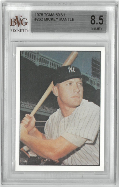 Mickey Mantle 1978 TCMA BVG 8.5 Card