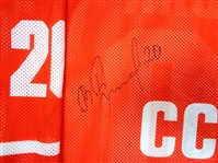 Vladislav Tretiak Autographed Russia Jersey