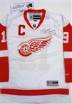 Steve Yzerman Autographed Red Wings Jersey Signed Above Logo (Kocur Collection)
