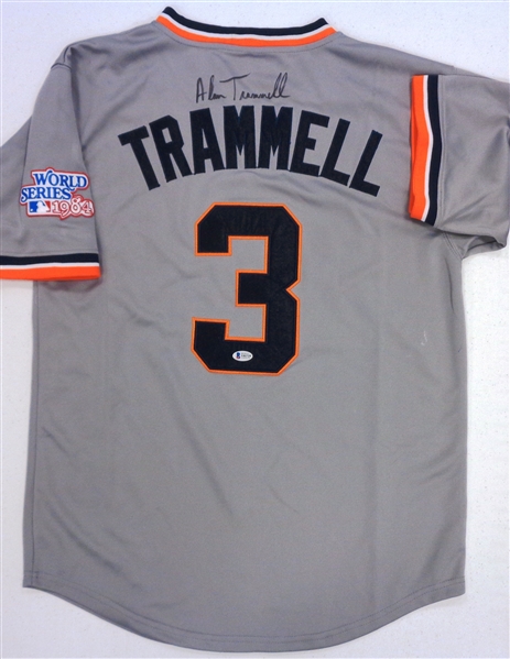 Alan Trammell Autographed Road Jersey with Patch