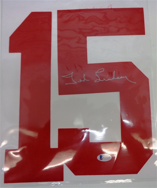 Ted Lindsay Autographed Jersey Number (1964/65 Comeback Season #15)
