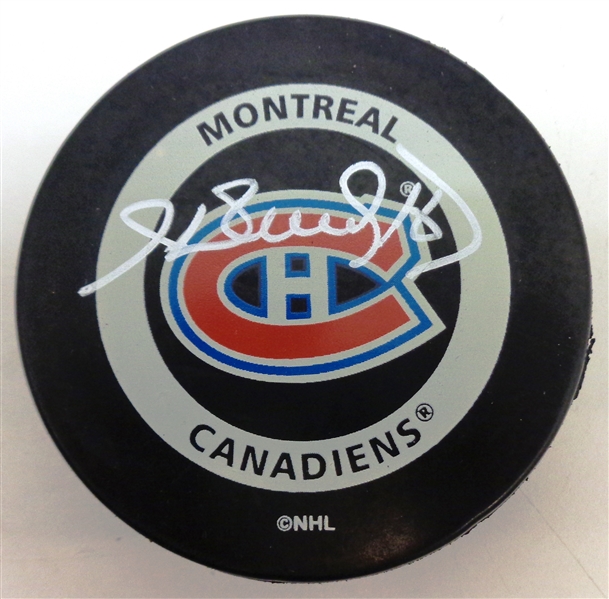 Henri Richard Autographed Canadiens Game Puck