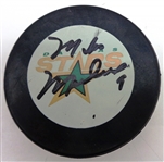 Mike Modano Autographed Dallas Stars Puck