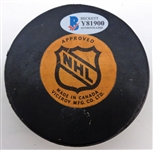 Frank Mahovlich Autographed Vintage Maple Leafs Puck