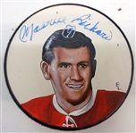 Maurice Richard Autographed Hand Painted Puck