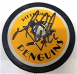 Mario Lemieux Autographed Penguins Puck