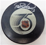 Teemu Selanne Autographed 75th Puck