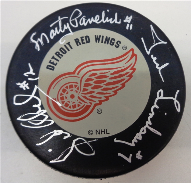 Abel/Pavelich/Lindsay Signed Puck