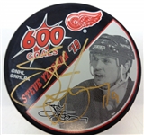 Steve Yzerman Autographed 600 Goals Puck