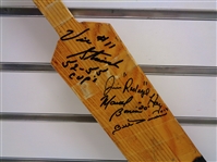 Vintage Goalie Stick Signed by 4 1950's Wings