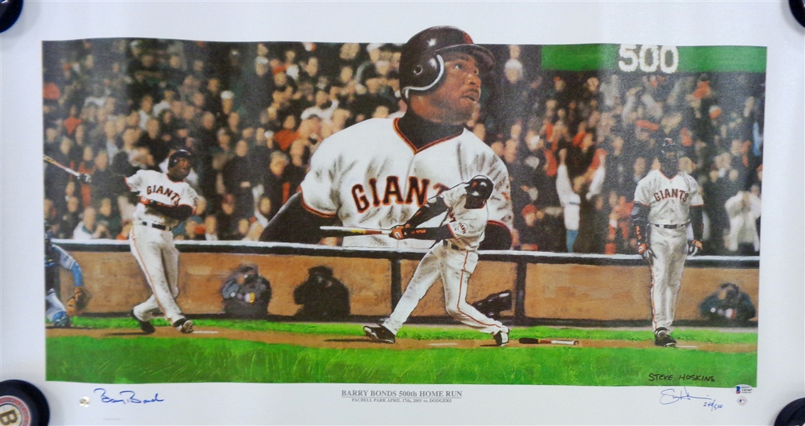 Barry Bonds Autographed 18x35 Lithograph
