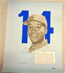 Ernie Banks Autographed 19x24 Lithograph