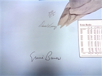 Ernie Banks Autographed 19x24 Lithograph