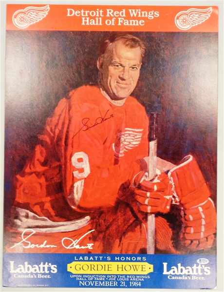 Gordie Howe Day Autographed 18x24 SGA Poster