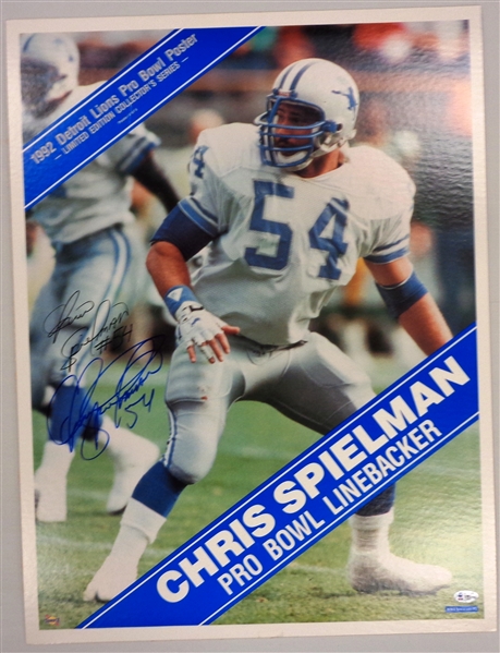 Chris Spielman Autographed 19x25 Poster