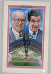 Ernie Harwell & Paul Carey Autographed 16x24 Free Press Poster