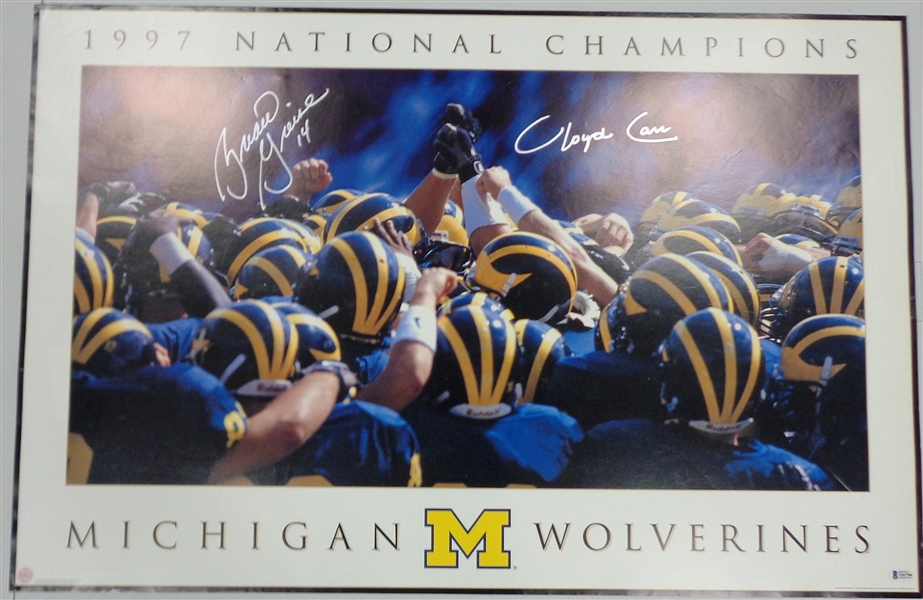 Lot Detail - Brian Griese & Lloyd Carr Autographed 24x36 Poster