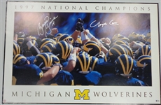 Brian Griese & Lloyd Carr Autographed 24x36 Poster