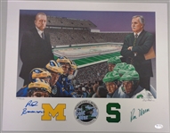 Red Berenson & Ron Mason Autographed 16x20 Cold War Litho