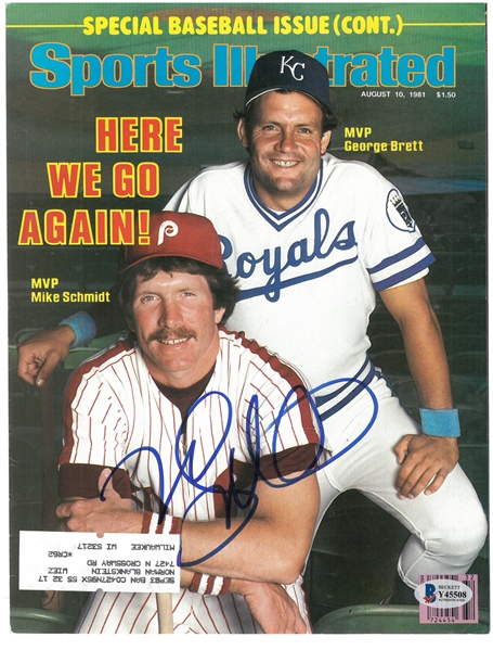 Mike Schmidt Autographed Sports Illustrated