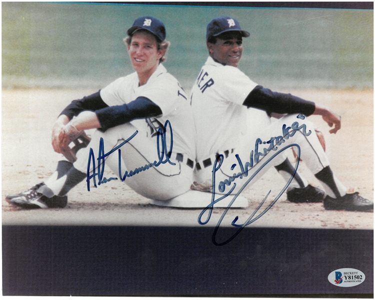 Alan Trammell & Lou Whitaker Autographed 8x10 Photo
