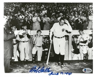 Bob Feller Autographed 8x10 Photo Babe Ruth Day