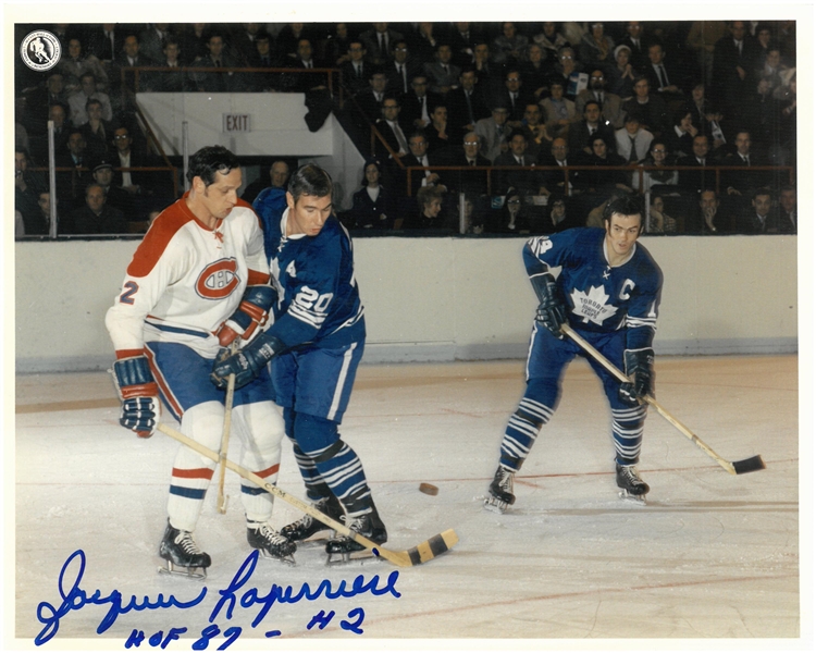Jacques Laperriere Autographed 8x10 Photo w HOF