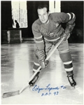Edgar Laprade Autographed 8x10 Photo w HOF
