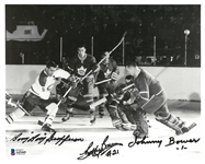 Geoffrion/Baun/Bower Autographed 8x10
