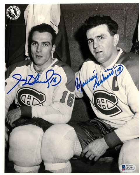 Maurice & Henri Richard Autographed 8x10 Photo
