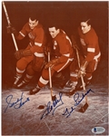 Production Line Autographed 8x10 Photo Howe/Lindsay/Abel