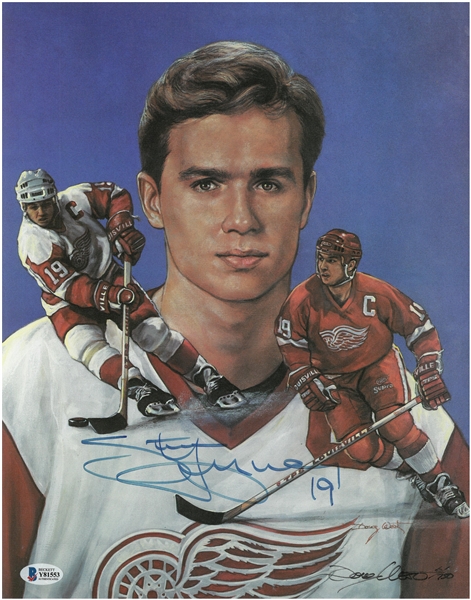 Steve Yzerman Autographed 11x14 Litho