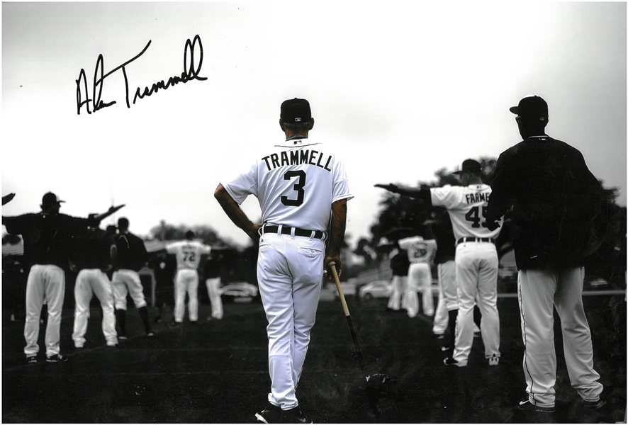 Alan Trammell Autographed 12x18 Photo