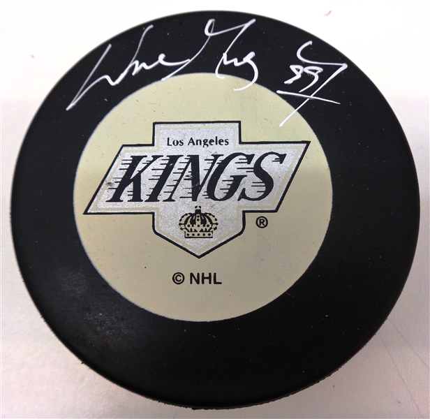 Wayne Gretzky Autographed LA Kings Souvenir Puck