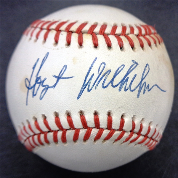 Hoyt Wilhelm Autographed Baseball