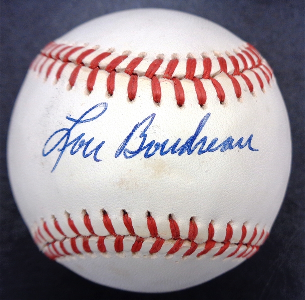 Lou Boudreau Autographed Baseball