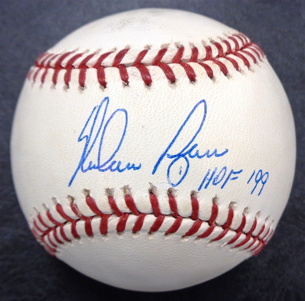 Nolan Ryan Autographed Baseball w/ HOF