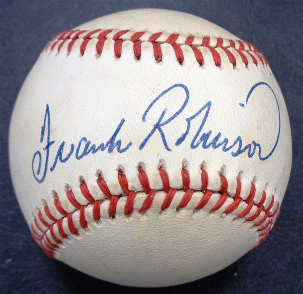 Frank Robinson Autographed Baseball
