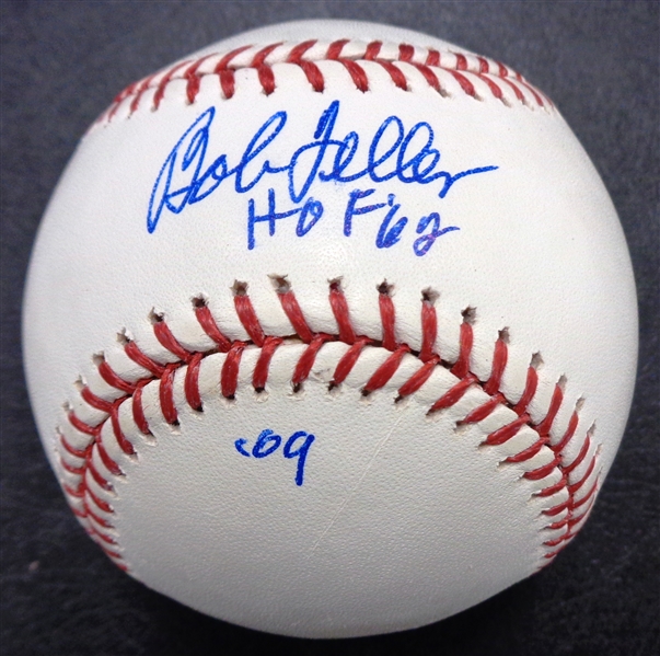 Bob Feller Autographed Baseball w/ HOF 62