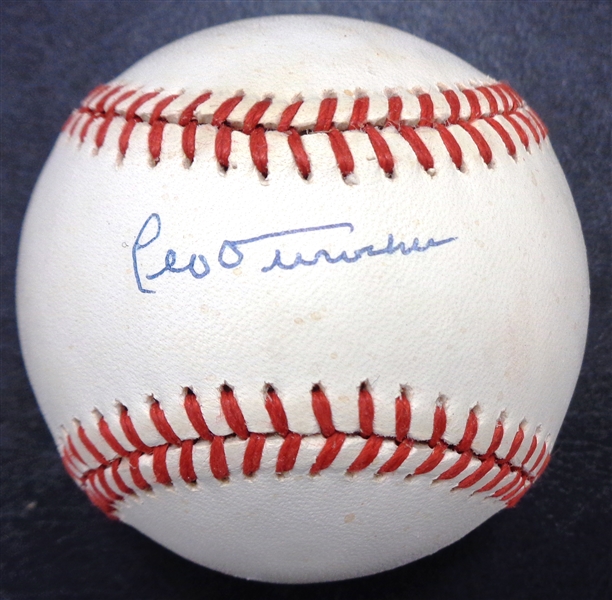 Leo Durocher Autographed Baseball