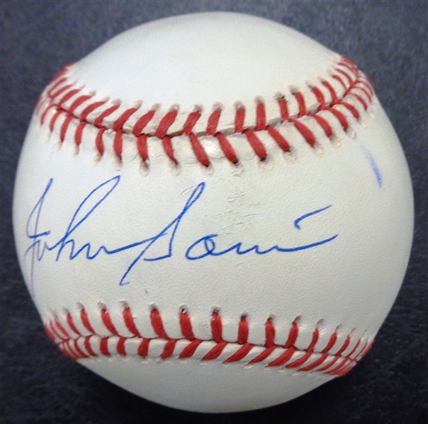 Johnny Sain Autographed Baseball