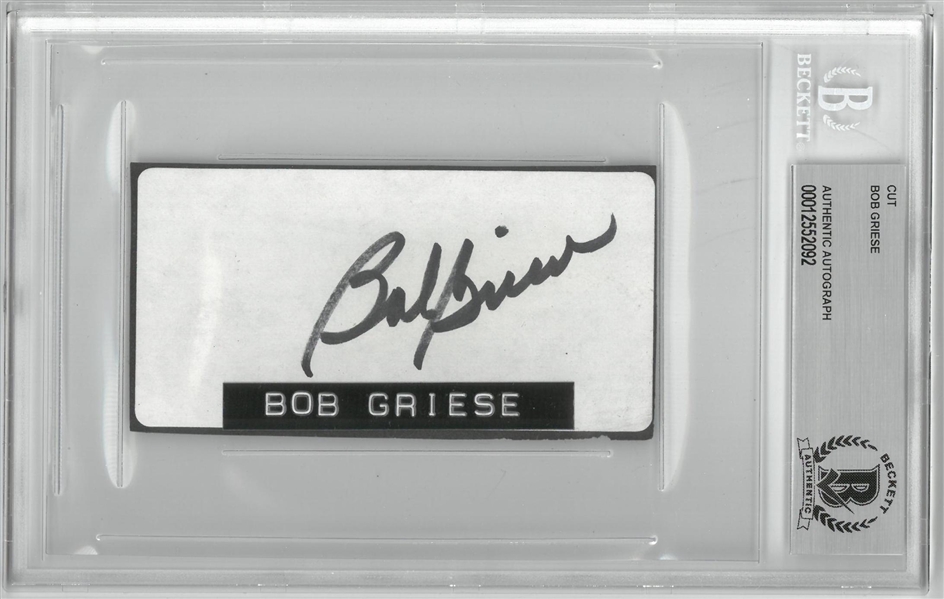 Bob Griese Autographed 2x4 Cut