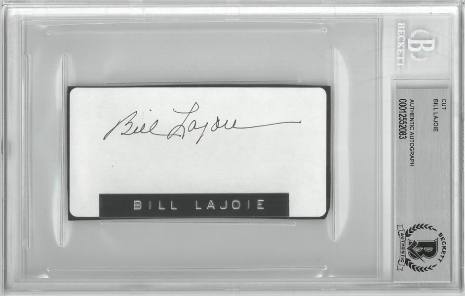 Bill Lajoie Autographed 2x4 Cut (84 Tigers GM)