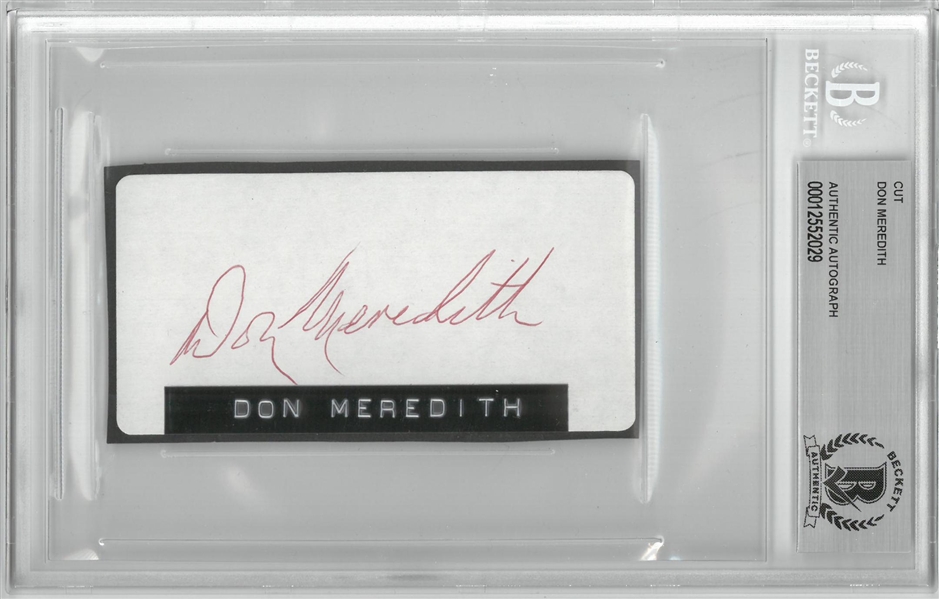 Don Meredith Autographed 2x4 Cut