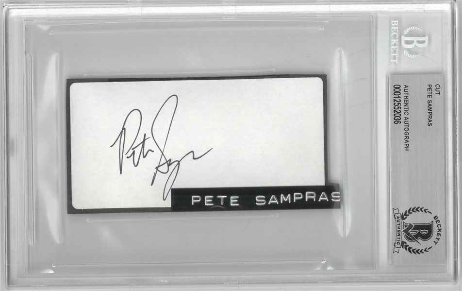 Pete Sampras Autographed 2x4 Cut
