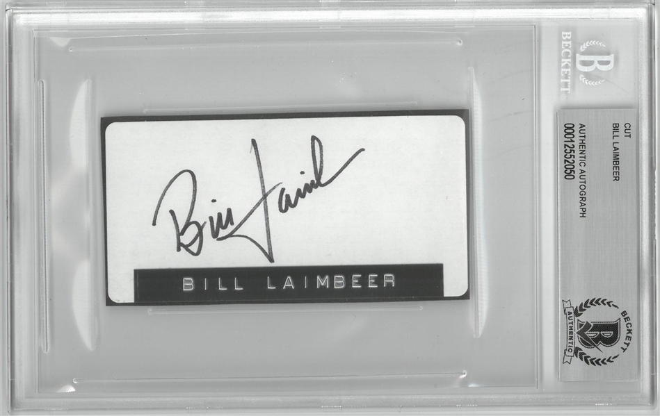 Bill Laimbeer Autographed 2x4 Cut