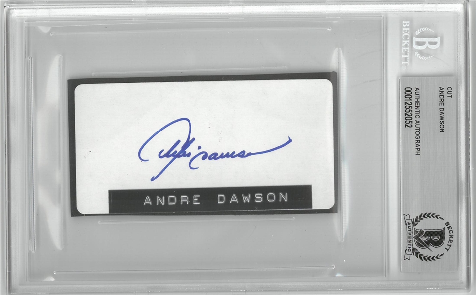 Andre Dawson Autographed 2x4 Cut