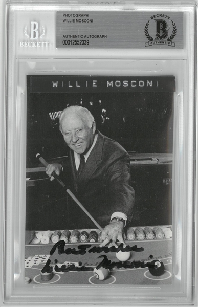 Willie Mosconi Autographed 4x6 Photo