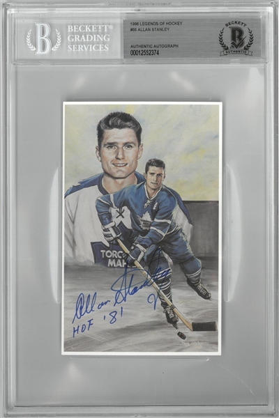 Allan Stanley Autographed Legends of Hockey Card